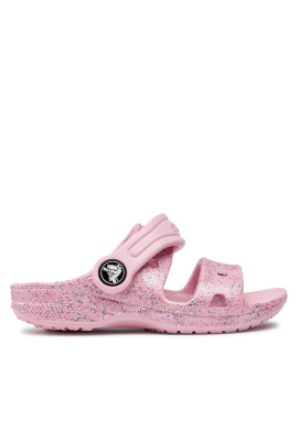Crocs Чехли Classic Glitter Sandal T 207983 Розов - Pepit.bg