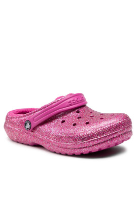 Crocs Чехли Classic Lined Glitter Clog K 207462 Розов - Pepit.bg