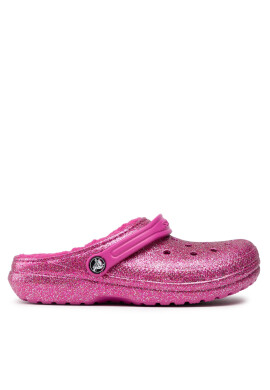 Crocs Чехли Classic Lined Glitter Clog K 207462 Розов - Pepit.bg