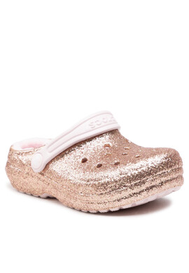 Crocs Чехли Classic Lined Glitter Clog K 207462 Златист - Pepit.bg