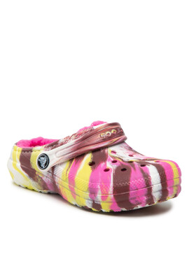 Crocs Чехли Classic Lined Marbled Cgk 207773 Розов - Pepit.bg