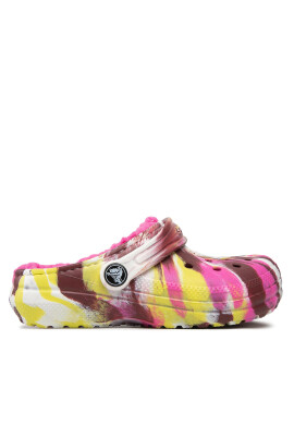 Crocs Чехли Classic Lined Marbled Cgk 207773 Розов - Pepit.bg