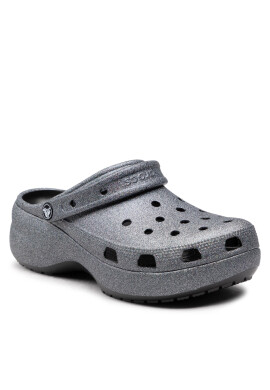 Crocs Чехли Classic Platform Glitterclog W 207770 Сребрист - Pepit.bg