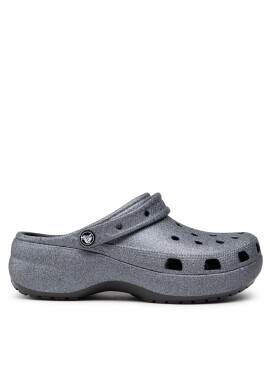Crocs Чехли Classic Platform Glitterclog W 207770 Сребрист - Pepit.bg