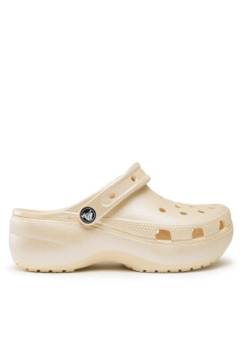 Crocs Чехли Classic Platform Shimmer Clog 208590 Бежов - Pepit.bg