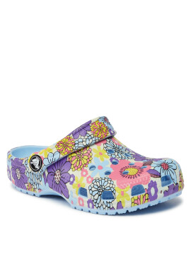 Crocs Чехли Classic Retro Floral Clog Kids 209059 Син - Pepit.bg