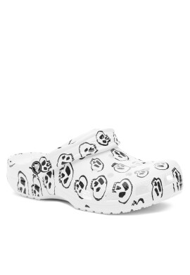 Crocs Чехли Classic Skull Print Clog 208993 Бял - Pepit.bg