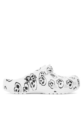 Crocs Чехли Classic Skull Print Clog 208993 Бял - Pepit.bg