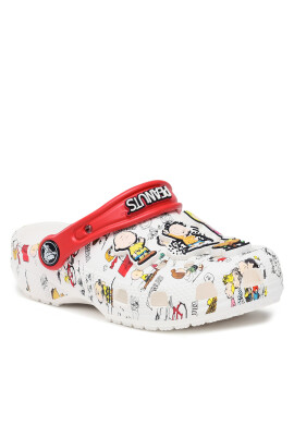 Crocs Чехли Peanuts Classic Clog Kids 208630 Бял - Pepit.bg