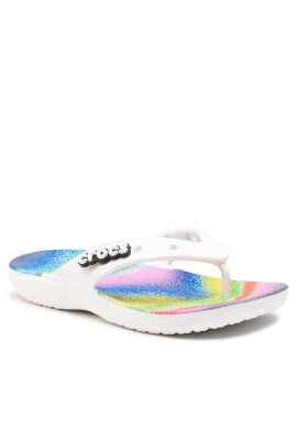 Crocs Джапанки Classic Spray Dye Flip 208056 Бял - Pepit.bg