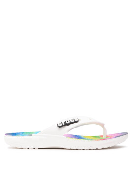 Crocs Джапанки Classic Spray Dye Flip 208056 Бял - Pepit.bg