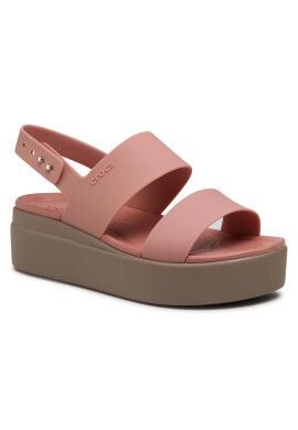 Crocs Сандали Brooklyn Low Wedge W 206453 Розов - Pepit.bg