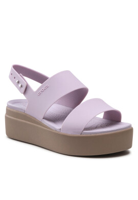 Crocs Сандали Brooklyn Low Wedge W 206453 Виолетов - Pepit.bg