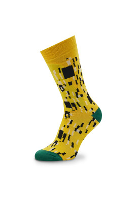 Curator Socks Дълги чорапи unisex Kiss Жълт - Pepit.bg