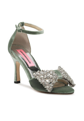 Custommade Сандали Ashely Crustal Bow 999620046 Зелен - Pepit.bg