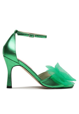 Custommade Сандали Ashley Metallic Bow 999624046 Зелен - Pepit.bg