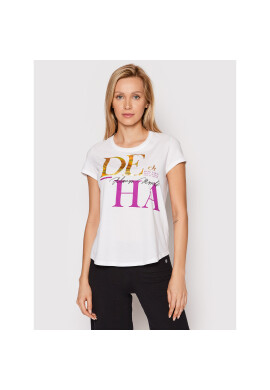 Deha Тишърт Graphic B64083 Бял Slim Fit - Pepit.bg