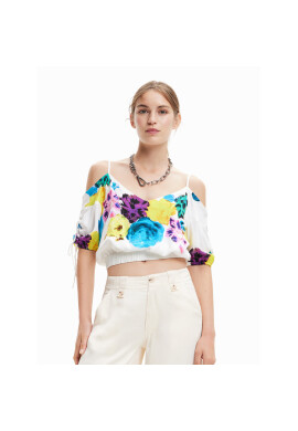 Desigual Блуза 23SWBW18 Бял Regular Fit - Pepit.bg