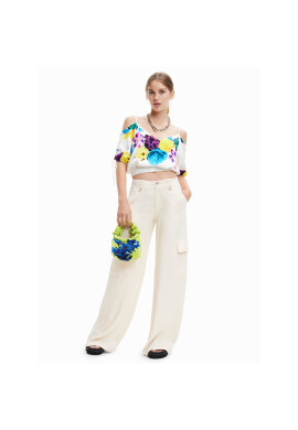 Desigual Блуза 23SWBW18 Бял Regular Fit - Pepit.bg