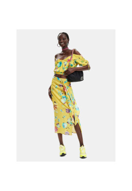 Desigual Блуза 23SWBW20 Жълт Regular Fit - Pepit.bg