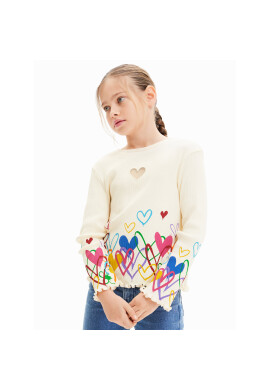 Desigual Блуза 23WGTK01 Бял Regular Fit - Pepit.bg