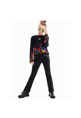 Desigual Блуза 23WGTK01 Черен Regular Fit - Pepit.bg