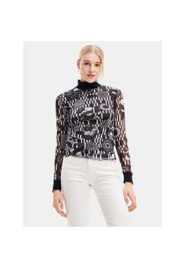 Desigual Блуза 23WWTKAB Черен Slim Fit - Pepit.bg