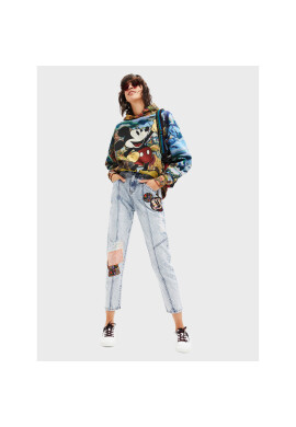 Desigual Дънки DISNEY Patch Mickey 22WWDD27 Син Relaxed Fit - Pepit.bg