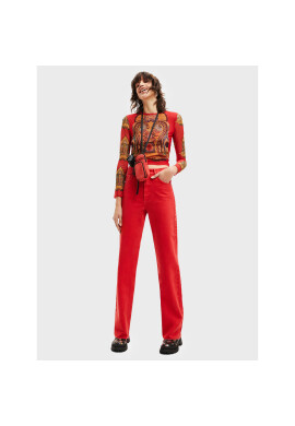 Desigual Дънки Lluisa 22WWDD12 Червен Relaxed Fit - Pepit.bg