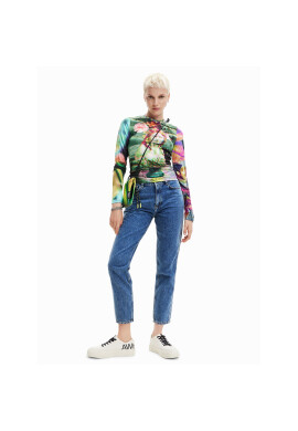 Desigual Дънки Mayo 23SWDD36 Син Mom Fit - Pepit.bg
