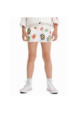 Desigual Дънкови шорти 23SGDD07 Бял Regular Fit - Pepit.bg