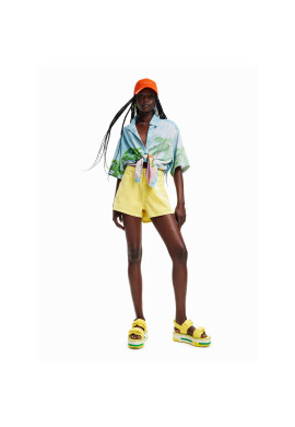 Desigual Дънкови шорти 23SWDD10 Жълт Regular Fit - Pepit.bg