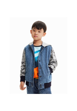 Desigual Дънково яке 23SBED01 Тъмносин Oversize - Pepit.bg