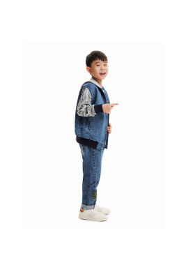 Desigual Дънково яке 23SBED01 Тъмносин Oversize - Pepit.bg