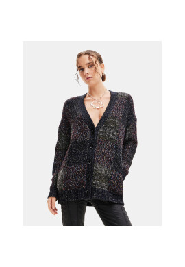 Desigual Кардиган 23WWJF09 Черен Oversize - Pepit.bg