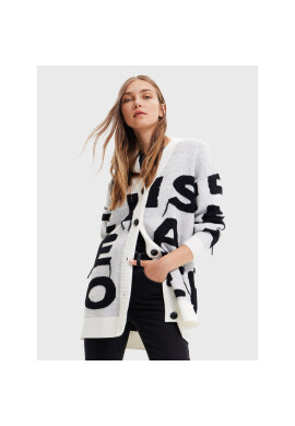 Desigual Кардиган Ivet 22WWJFAE Сив Oversize - Pepit.bg