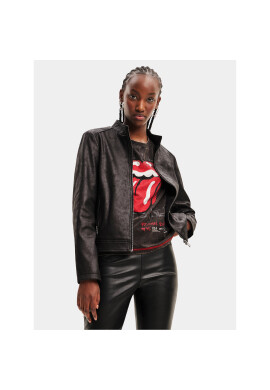 Desigual Кожено яке 23WWEW02 Черен Regular Fit - Pepit.bg