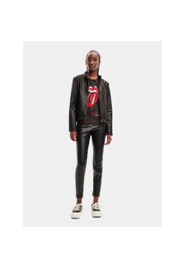 Desigual Кожено яке 23WWEW02 Черен Regular Fit - Pepit.bg