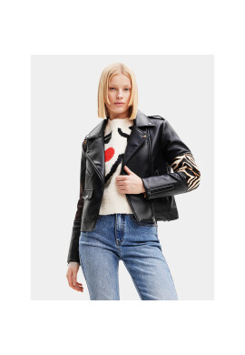Desigual Кожено яке 23WWEW70 Черен Regular Fit - Pepit.bg