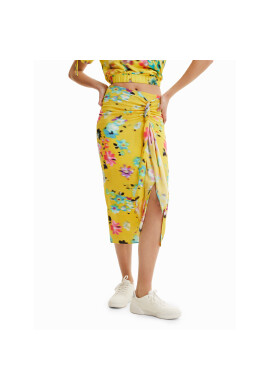 Desigual Миди пола 23SWFW19 Жълт Regular Fit - Pepit.bg