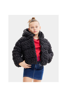 Desigual Пухено яке 23WGEW04 Черен Regular Fit - Pepit.bg