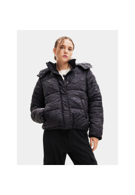 Desigual Пухено яке 23WWEW72 Черен Regular Fit - Pepit.bg