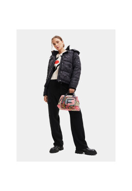 Desigual Пухено яке 23WWEW72 Черен Regular Fit - Pepit.bg