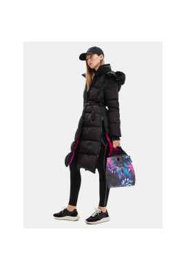 Desigual Пухено яке 23WWEWAZ Черен Regular Fit - Pepit.bg