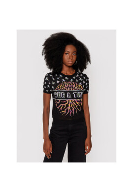 Desigual Пуловер Hug a Tree 21WWTK54 Черен Regular Fit - Pepit.bg
