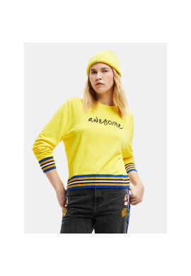 Desigual Пуловер Mara 22WWJF15 Жълт Regular Fit - Pepit.bg