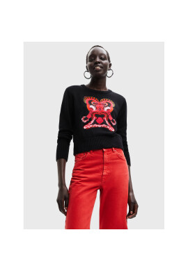 Desigual Пуловер Moon 22WWJFA8 Черен Regular Fit - Pepit.bg