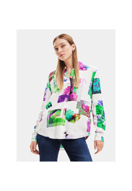 Desigual Риза 23WWCW20 Бял Regular Fit - Pepit.bg