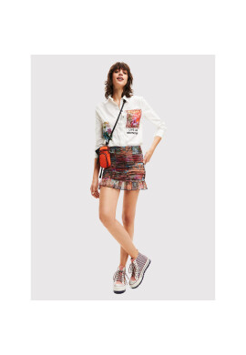 Desigual Риза Bear 22WWCW06 Бял Regular Fit - Pepit.bg
