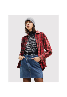 Desigual Риза Eda 22WWCW10 Червен Regular Fit - Pepit.bg